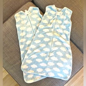2 x Hudson Baby 6-12months fleece sleep sack wearable sleeping bag blanket